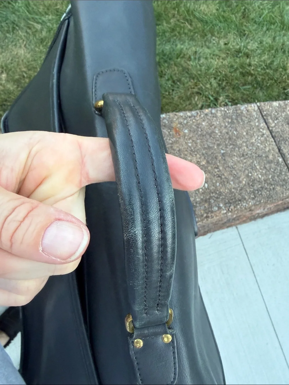 Coach Black Leather metropolitan briefcase with Gold-Tone Hardware